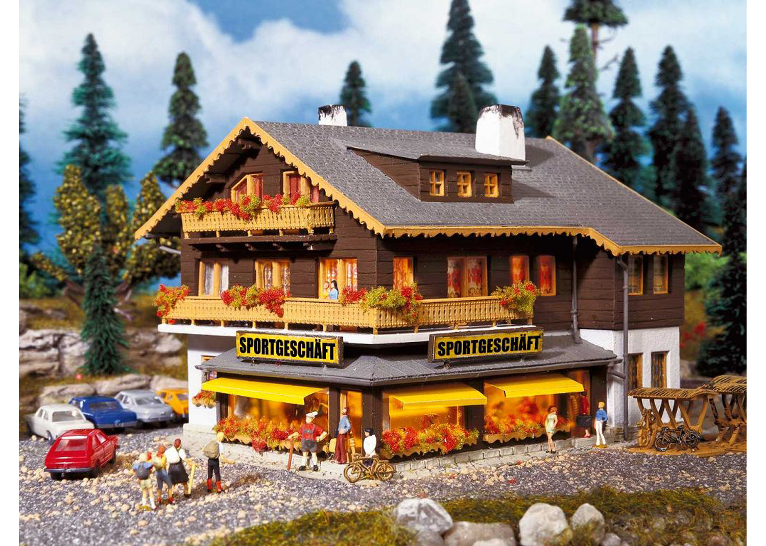 Vollmer 47763 Sportgeschäft, Funktionsbausatz  Vollmer 47763 Sportgeschäft, Funktionsbausatz