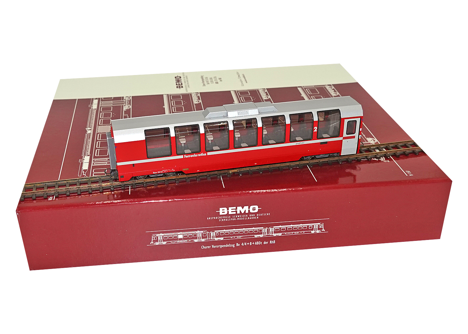 Bemo 3294112 RhB Bernina Express Panoramawagen B 2512 