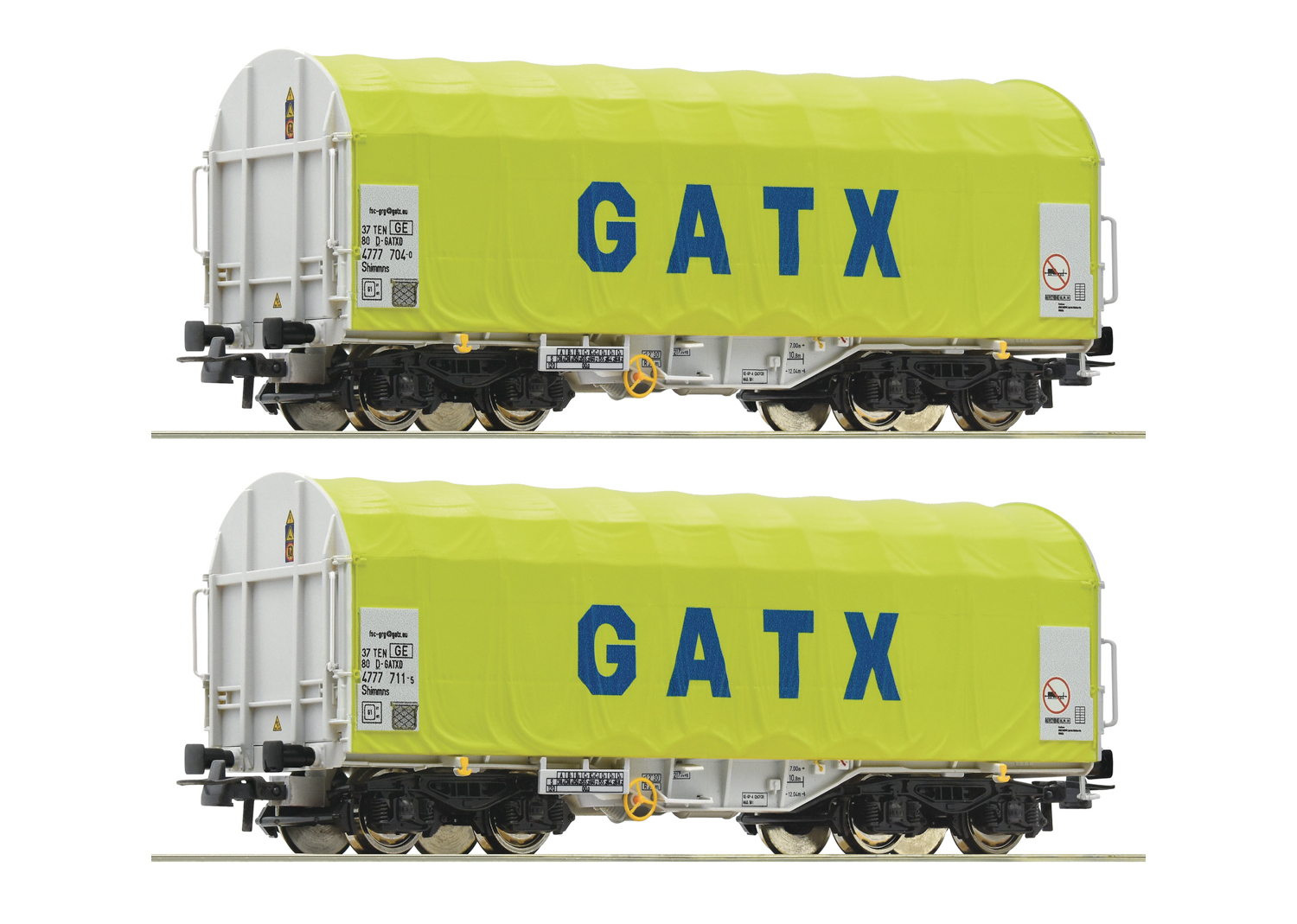 Roco 76055 GATX 2-tlg. Set Schiebeplanenwagen