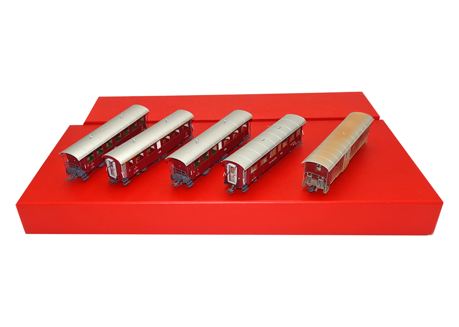 Motreno 3105 H0m FO 5-tlg.Personenwagen Set dunkelrot 