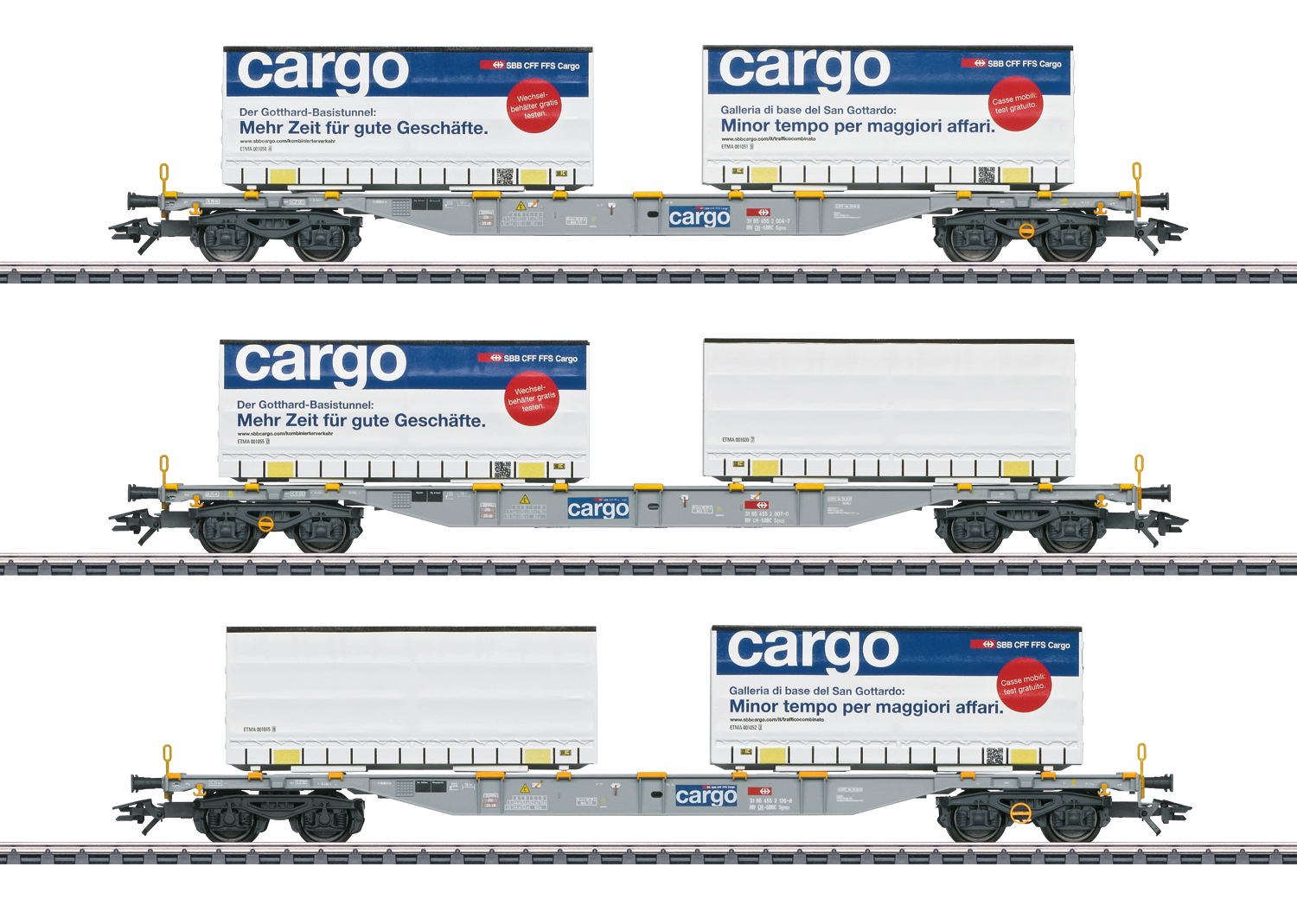 Märklin 47463 SBB Containertragwagen-Set Cargo 