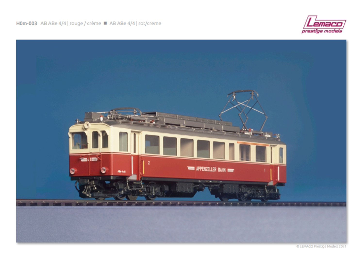 Lemaco Triebwagen H0m 003 ABe 4/4 der Appenzeller Bahn (AB)