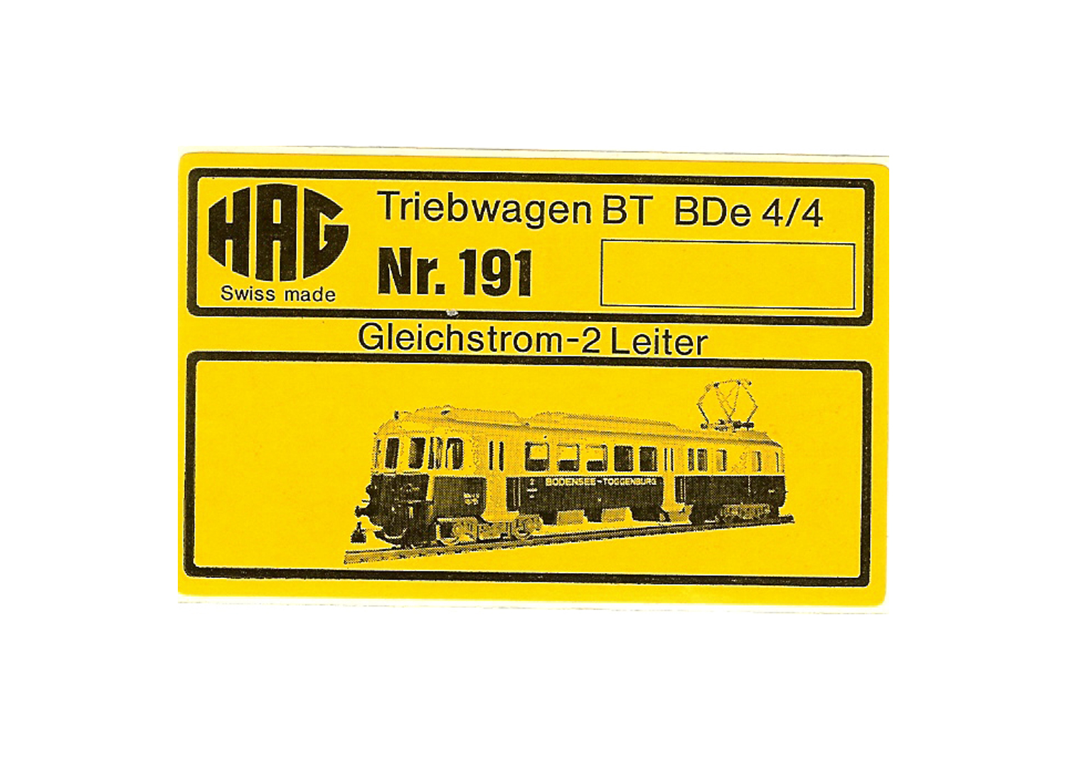 Hag 10003 Etikette Nr. 191