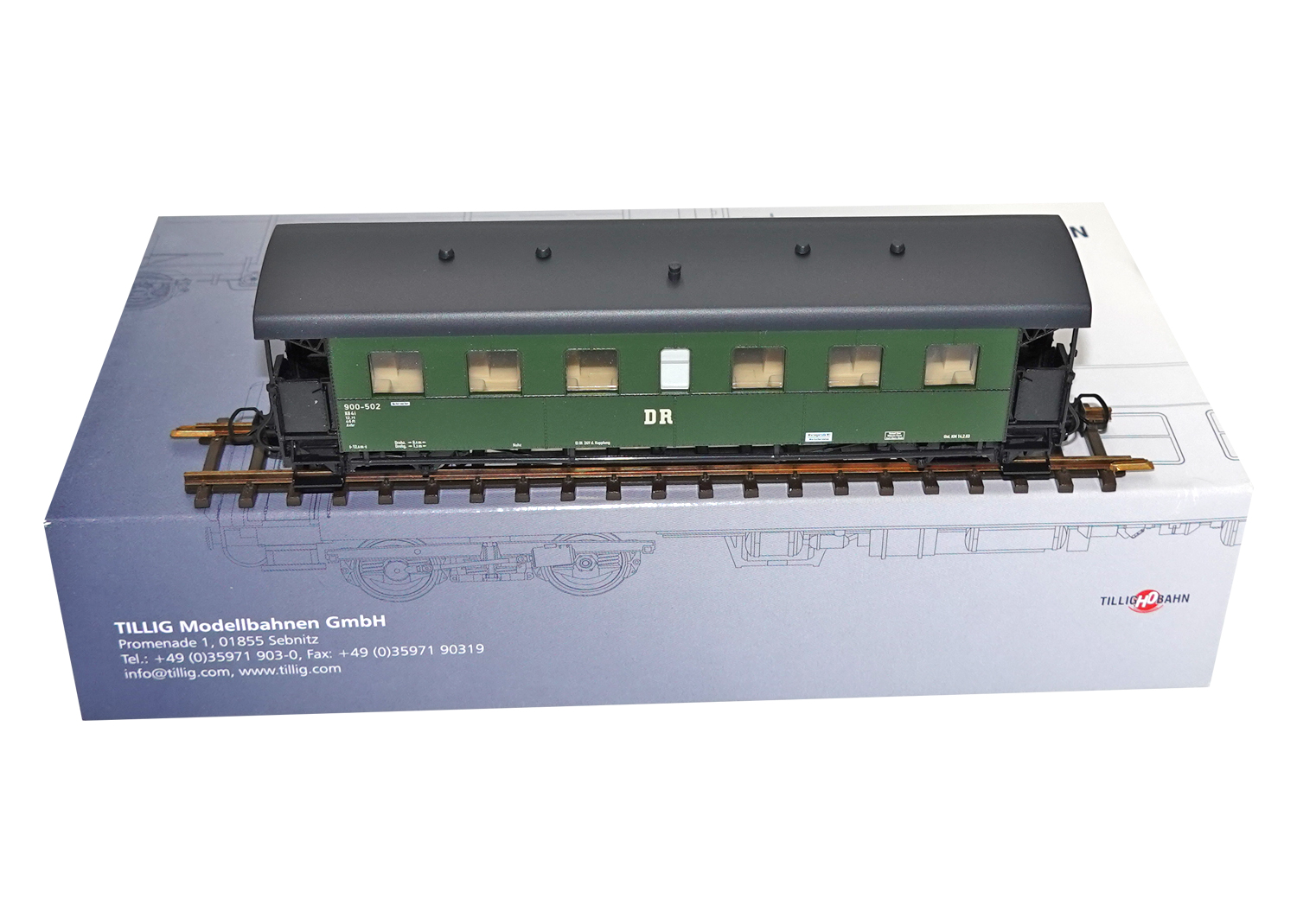 Tillig 13994 H0m DR Personenwagen Set grün 900-502/480 DC 