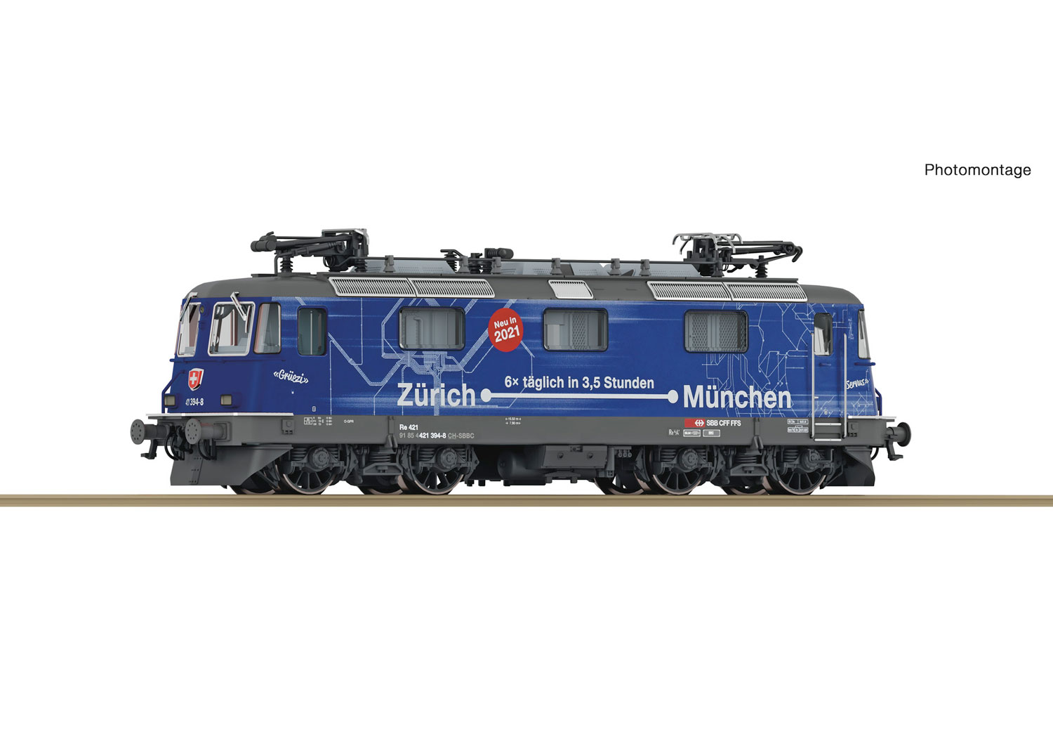 Fleischmann 732475 SBB E-Lokomotive Re 421 Zürich München DCC  Fleischmann 732475 SBB E-Lokomotive Re 421 Zürich München DCC