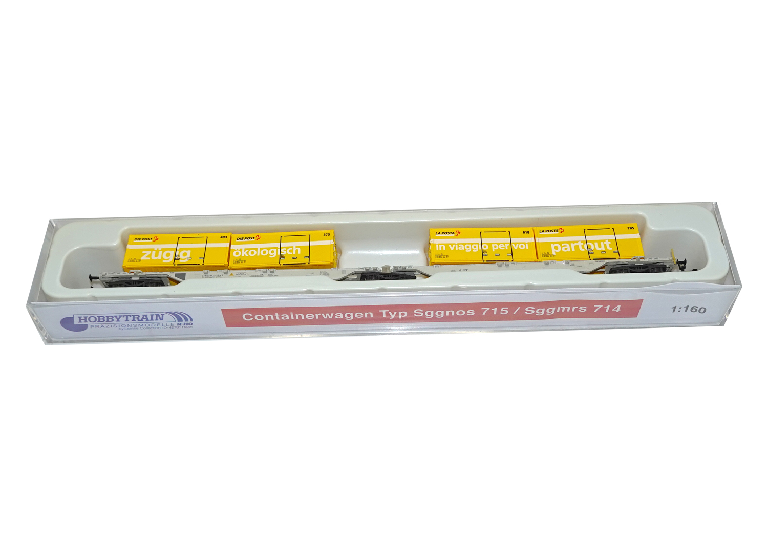 Hobbytrain 23713 AAE Containertragwagen Die Post 