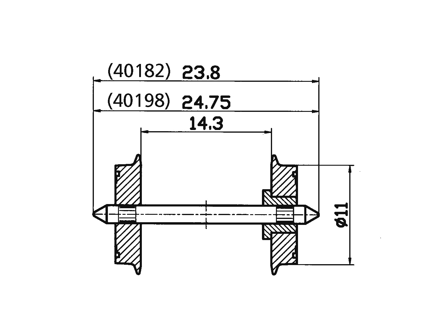 Roco H0 40198 Radsatz DC