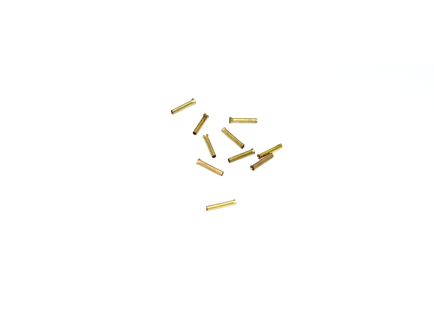 Hohlhülse für Litzen 0,5mm2 ø1,3 L=8mm Ms Hohlhülse für Litzen 0,5mm2 ø1,3 L=8mm Ms