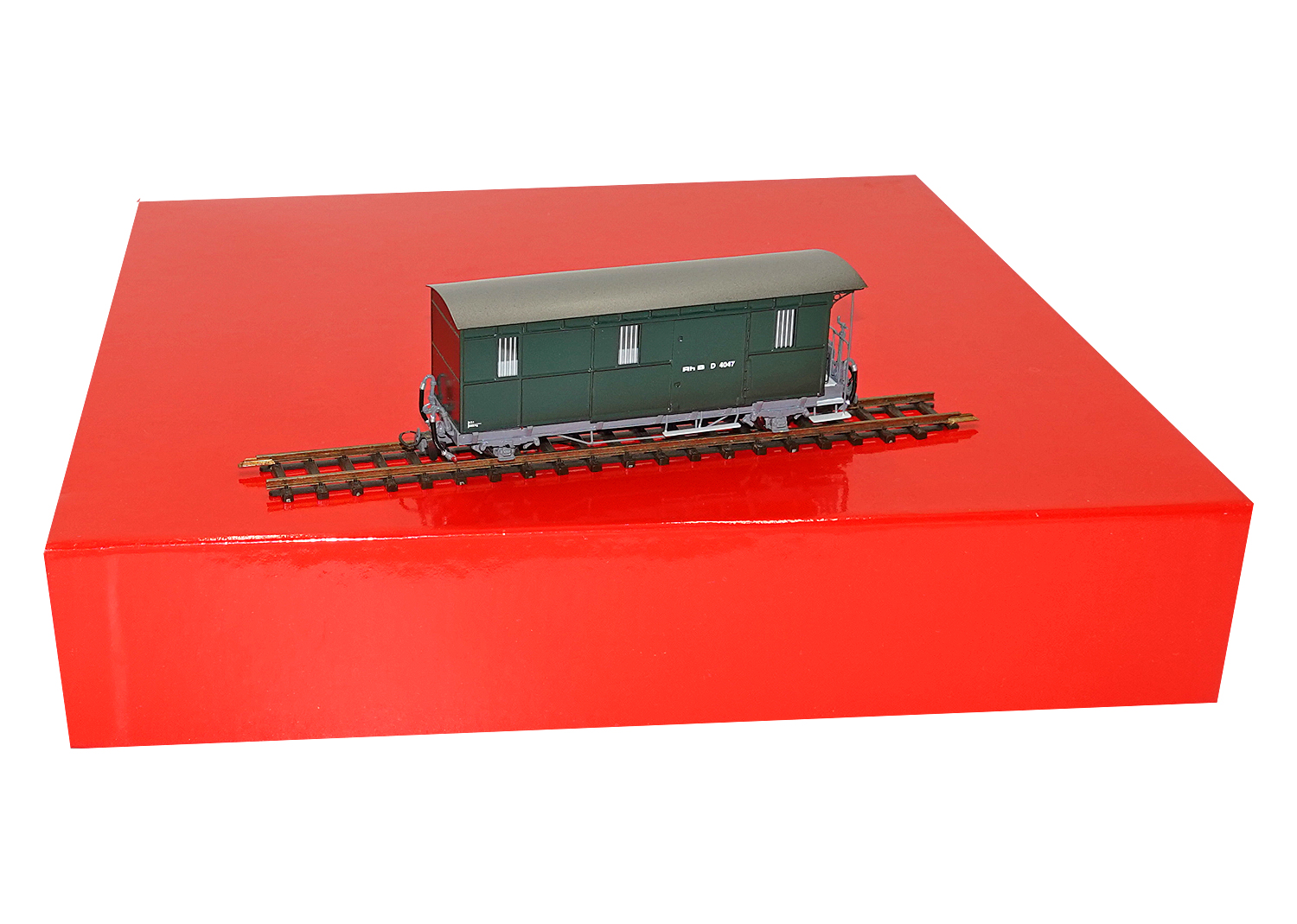 WABU H0m RhB Packwagen grün Ep. III  D 4047 DC WABU H0m RhB Packwagen grün Ep. III  D 4047 DC