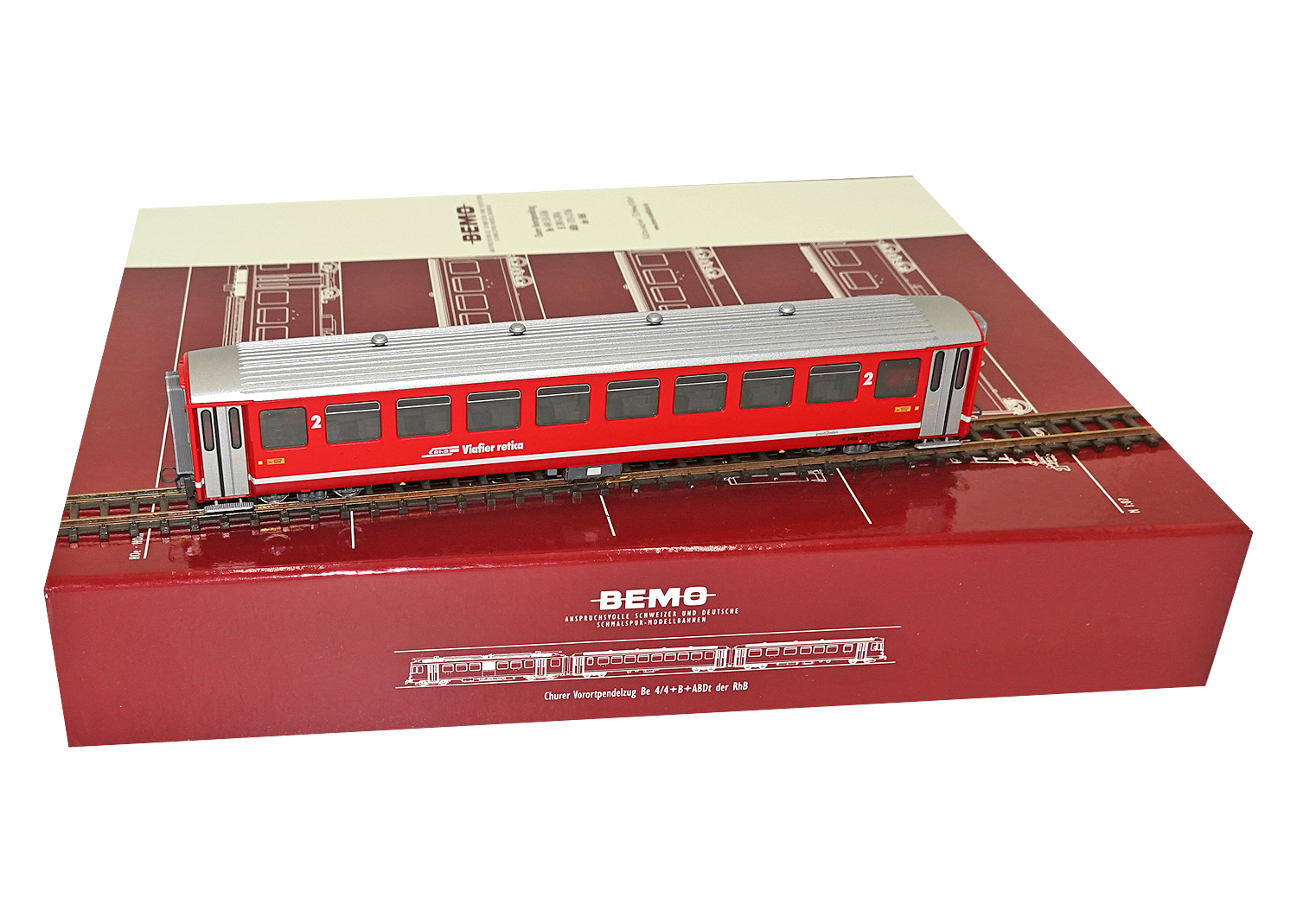 Bemo 3243162 RhB Ergänzungswagen B 2412 Allegra-Design 
