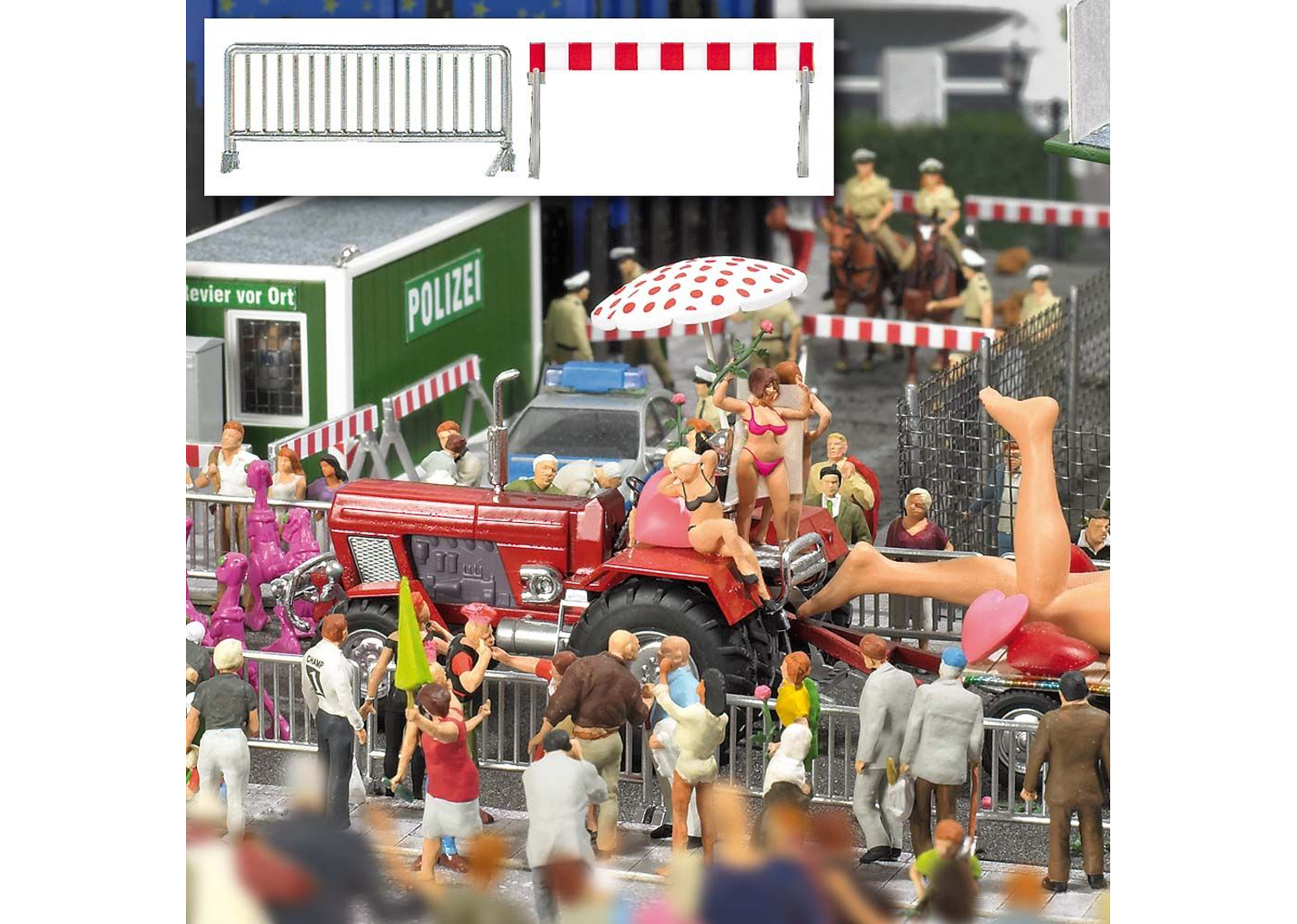 Busch 1018 H0 Absperrgitter-Set  Busch 1018 H0 Absperrgitter-Set