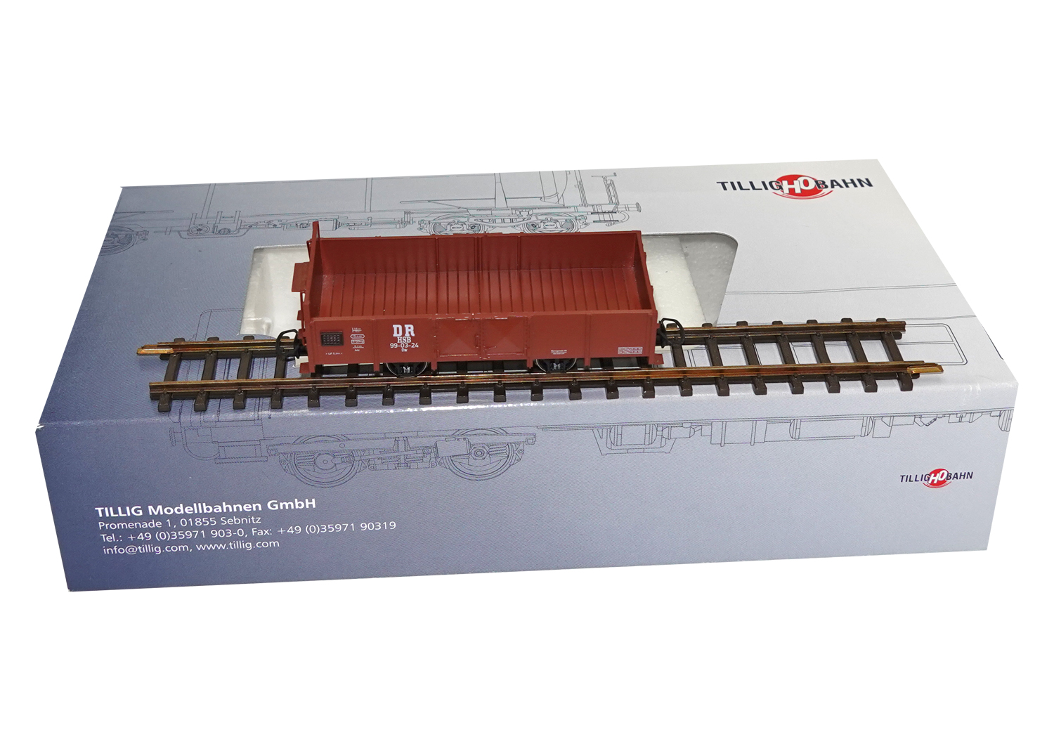 Tillig 15960 H0m HSB Offener Güterwagen 99-03-24 DC 