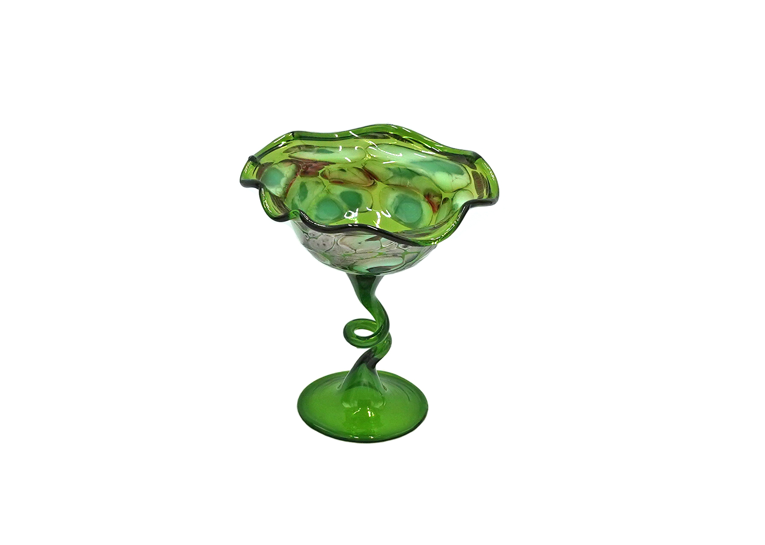 Glasschale mini mit Glasgranulatdekor grün Glasschale mini mit Glasgranulatdekor grün
