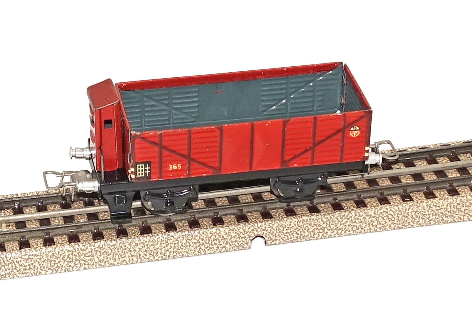 Märklin 371 offener Güterwagen mit BRH braun  Märklin 371 offener Güterwagen mit BRH braun