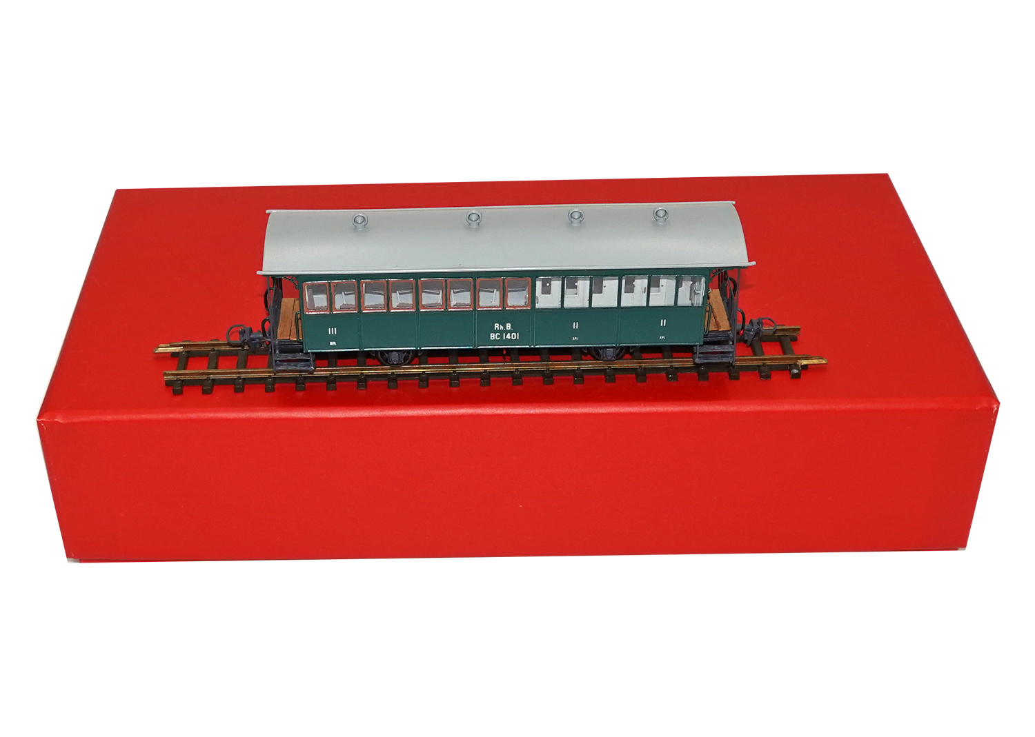 Motreno BC1401 H0m RhB Personenwagen BC 1401 grün  