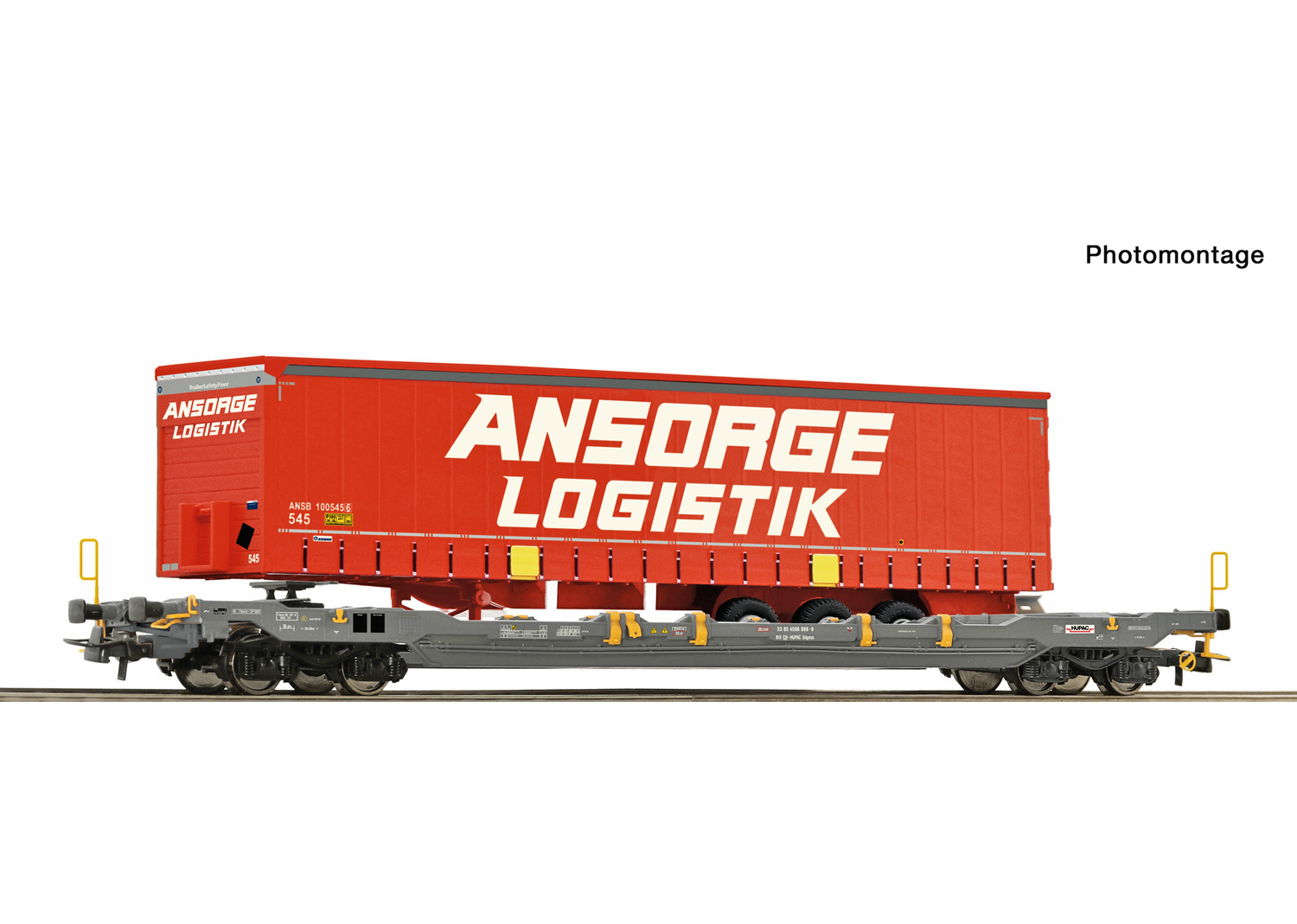 Roco 6600222 Hupac Taschenwagen Ansorge Logistik T5 