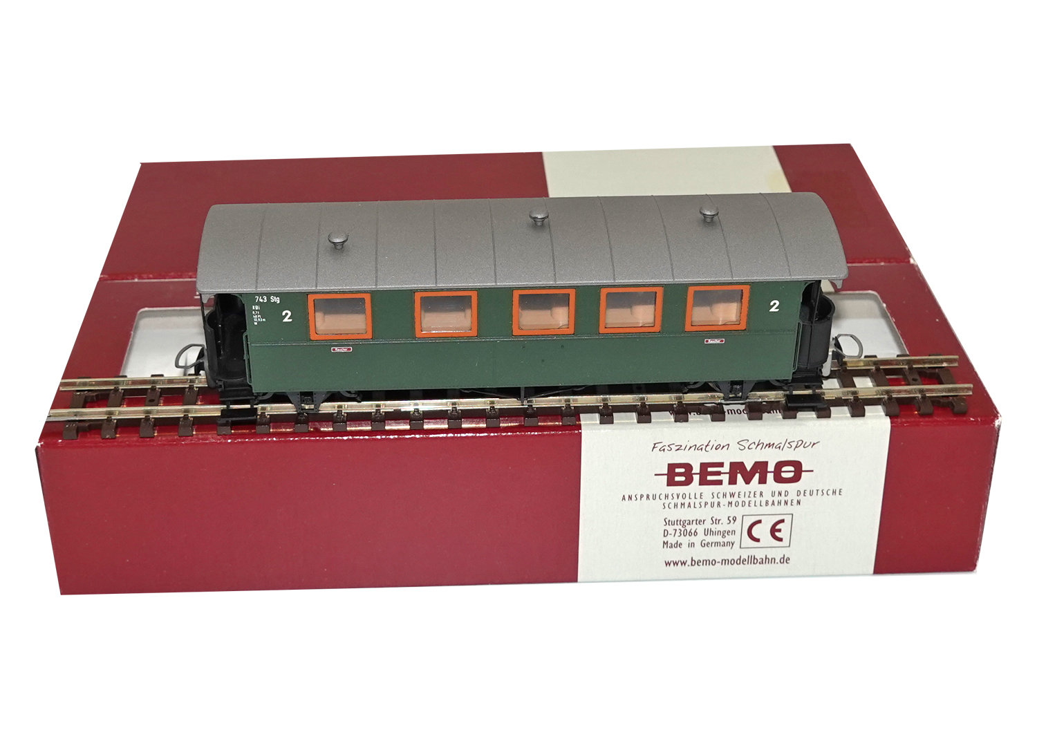 Bemo 3013813 H0e DB Personenwagen 2. Kl. KB4i 743 