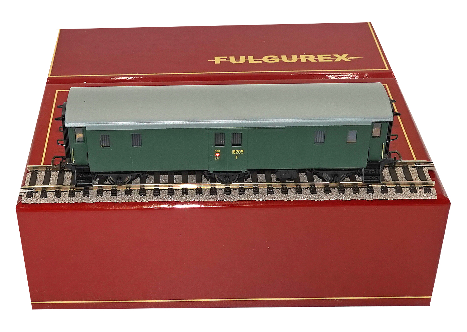 Fulgurex 2028 H0 SBB 3 Achser Personenwagen-Set 4 tlg.DC 