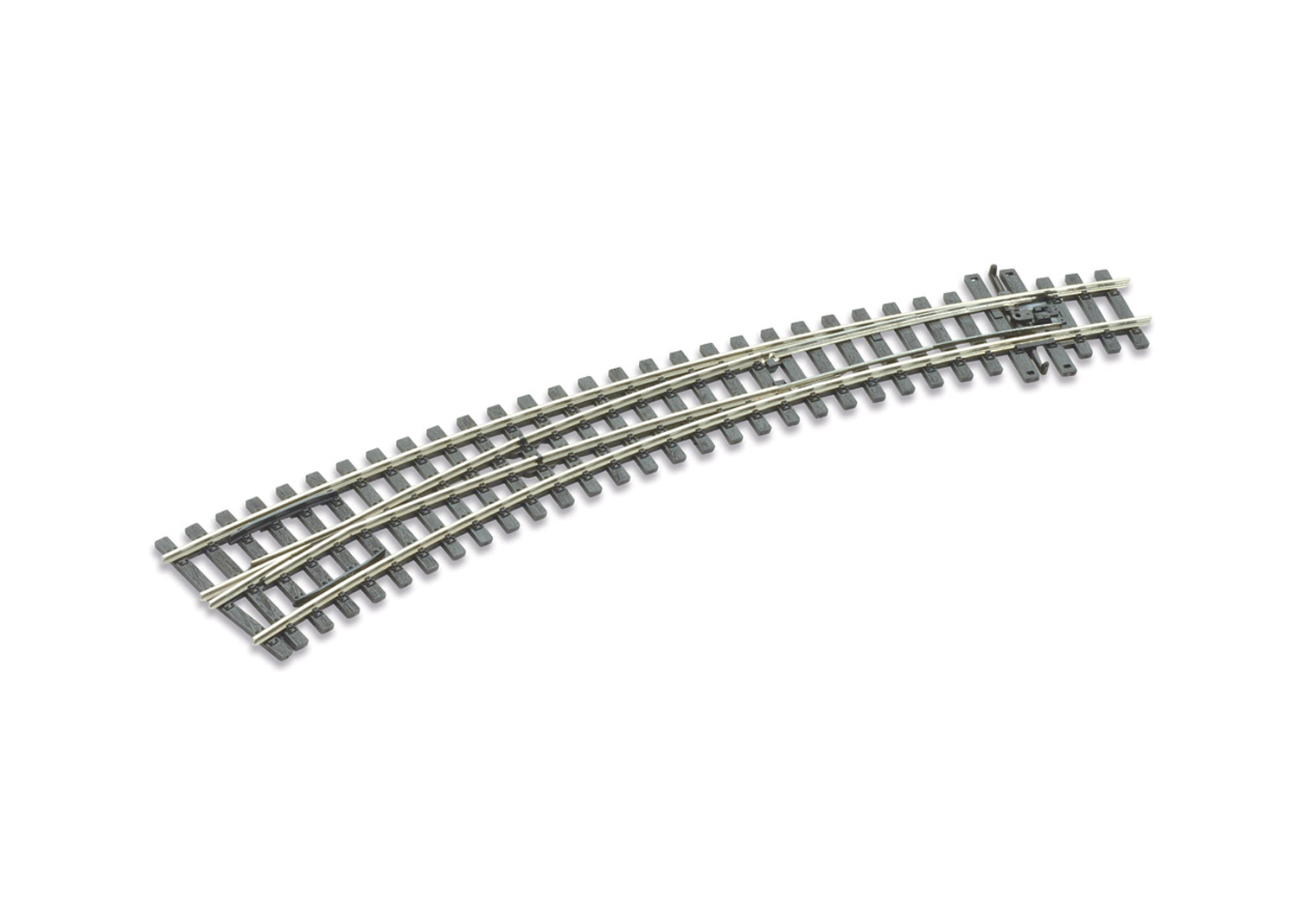 Peco SL-E1487 H0m Code75 10° Bogenweiche links, R 609 mm  Peco SL-E1487 H0m Code75 10° Bogenweiche links, R 609 mm