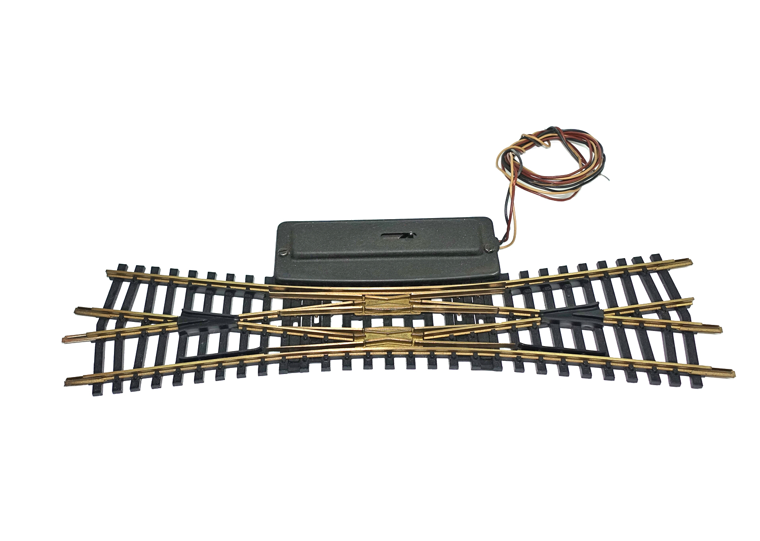 Fleischmann 6064 Doppelkreuzungsweiche elektr. Messing 15 Grad 