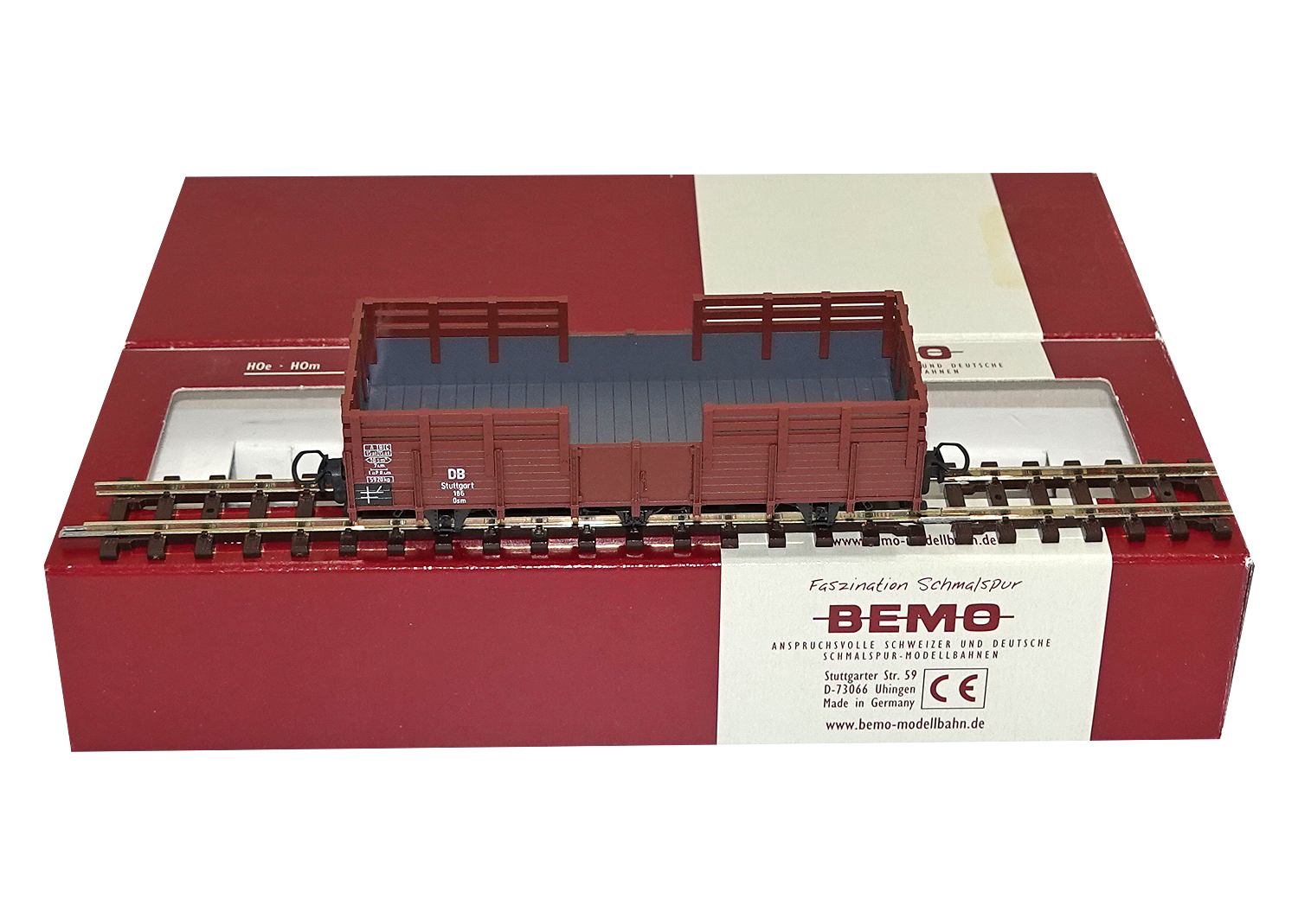 Bemo 2008816 H0e DB Torftransportwagen 3-achsig Osm 186 