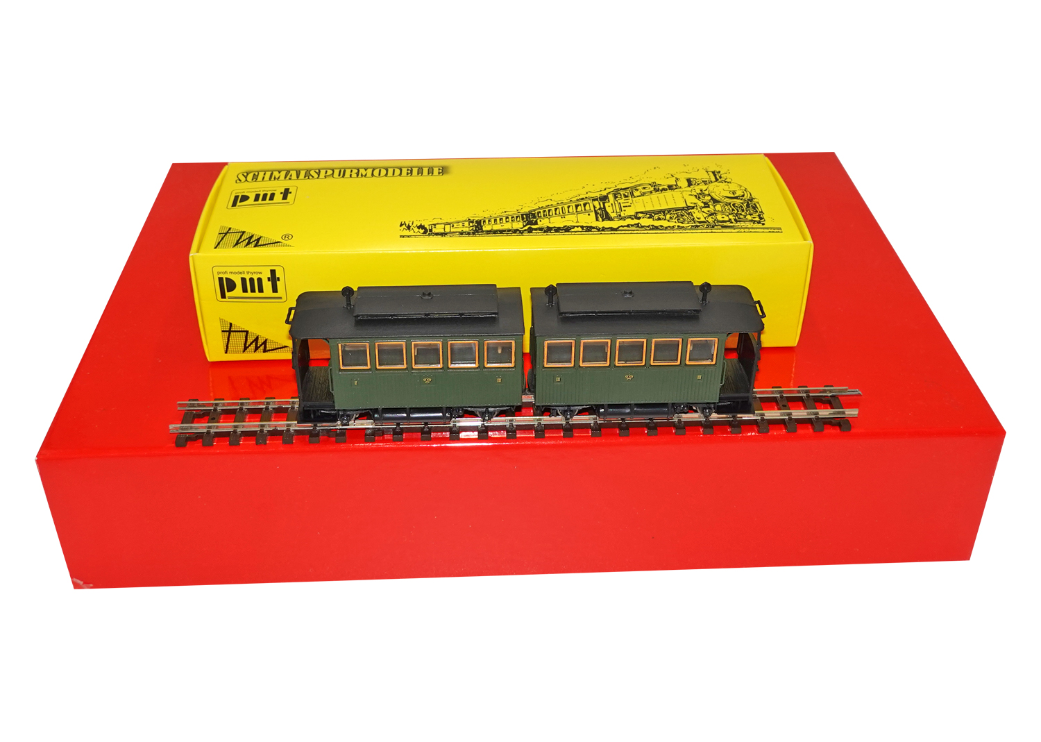 pmt 52413 H0e K.Sä.St.E.B. Personen-Doppelwagen grün Ep I