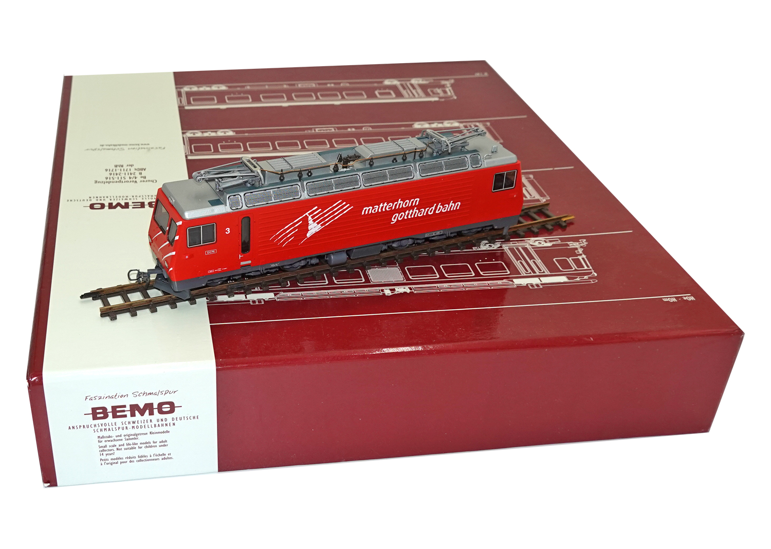 Bemo 1262553 MGB Zandradlok HGe 4/4  Dom 3 (ex BVZ) 