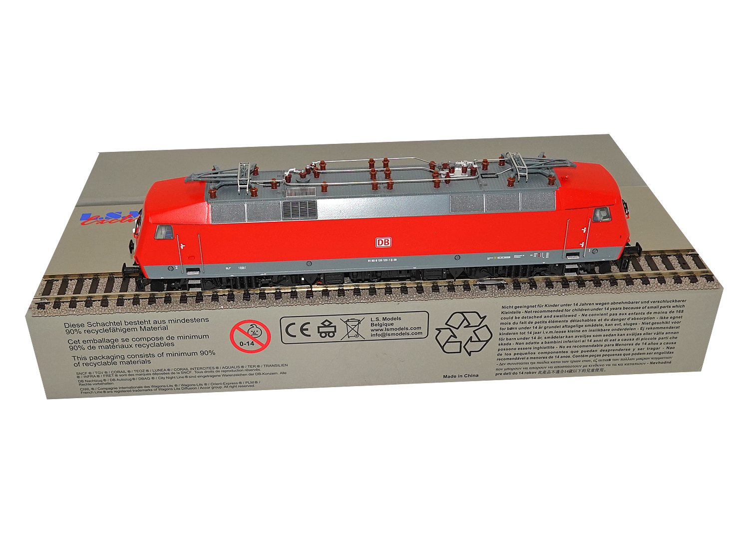 LS 16085 DB E-Lokomotive BR 120-1 verkehrsrot DC 