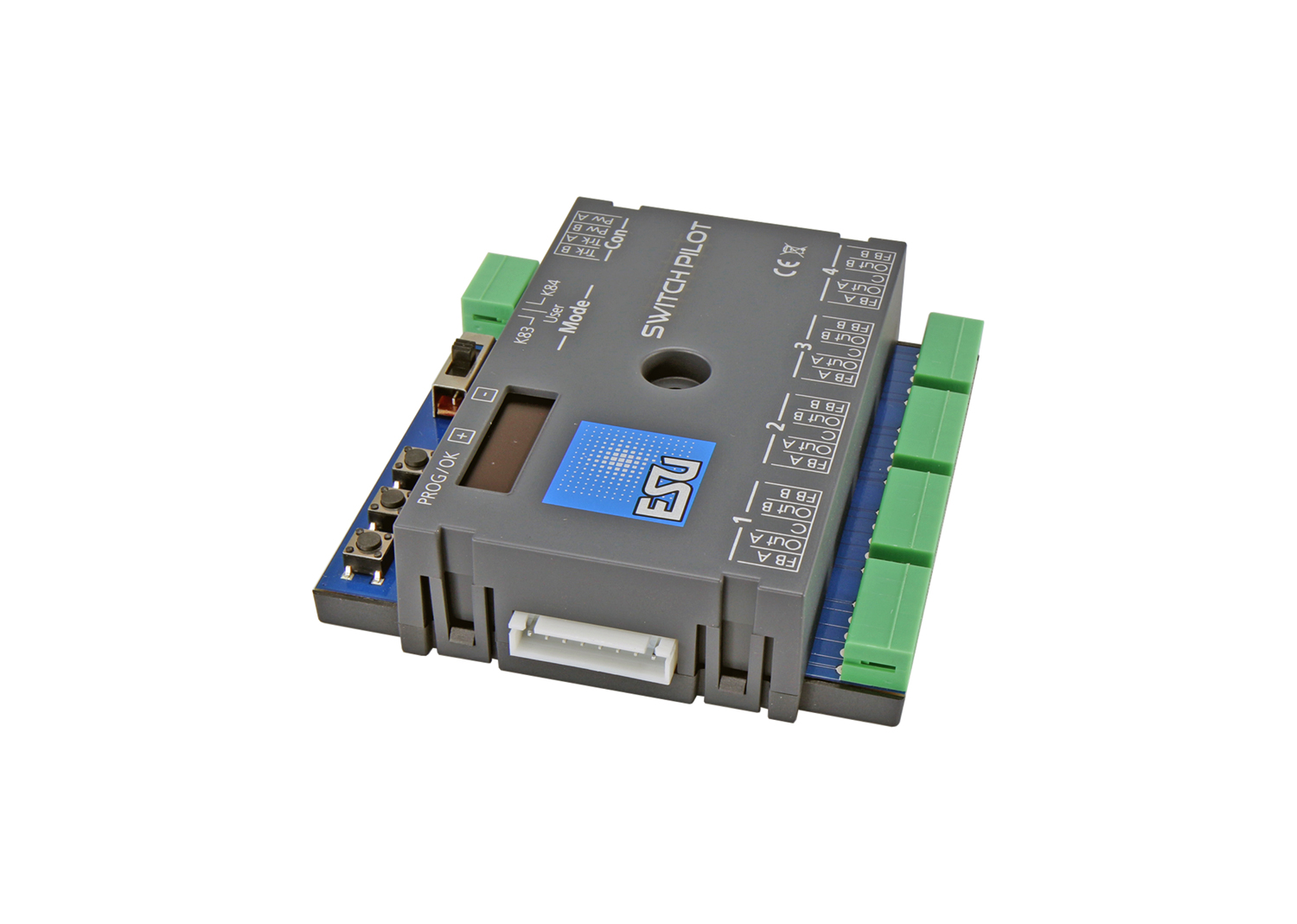 ESU 51830 SwitchPilot 3, 4-fach Magnetartikeldecoder, DCC/MM, OLED 
