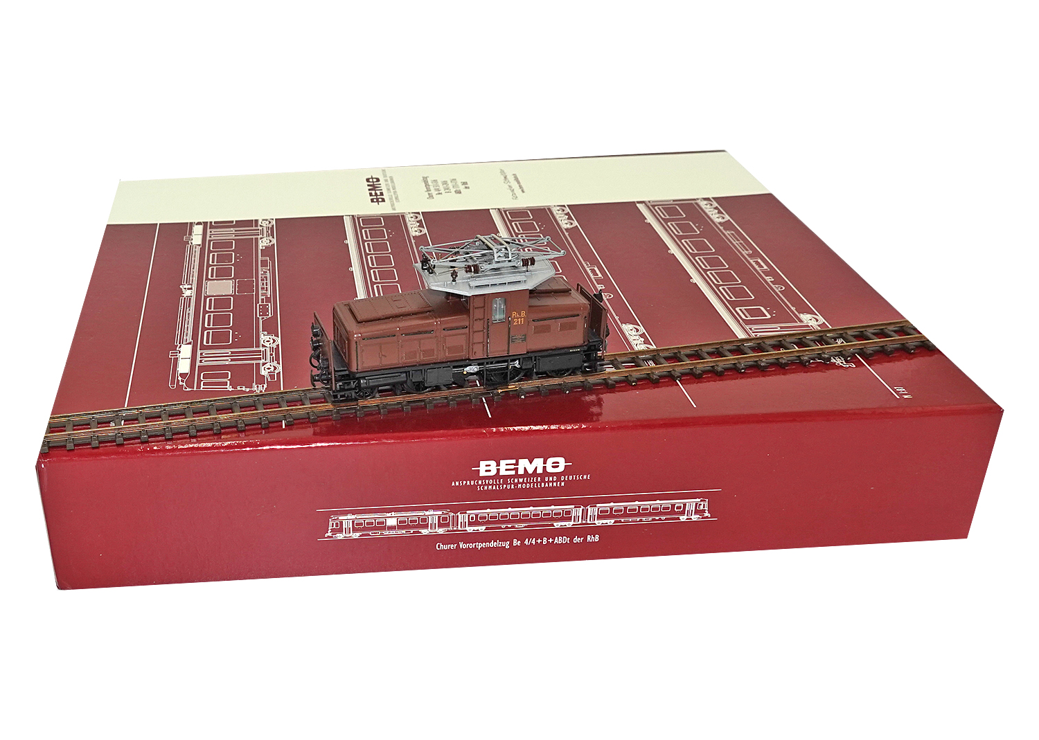 Bemo 1257102 RhB Rangierlok Gea 2/4 Nr. 211 braun DC 