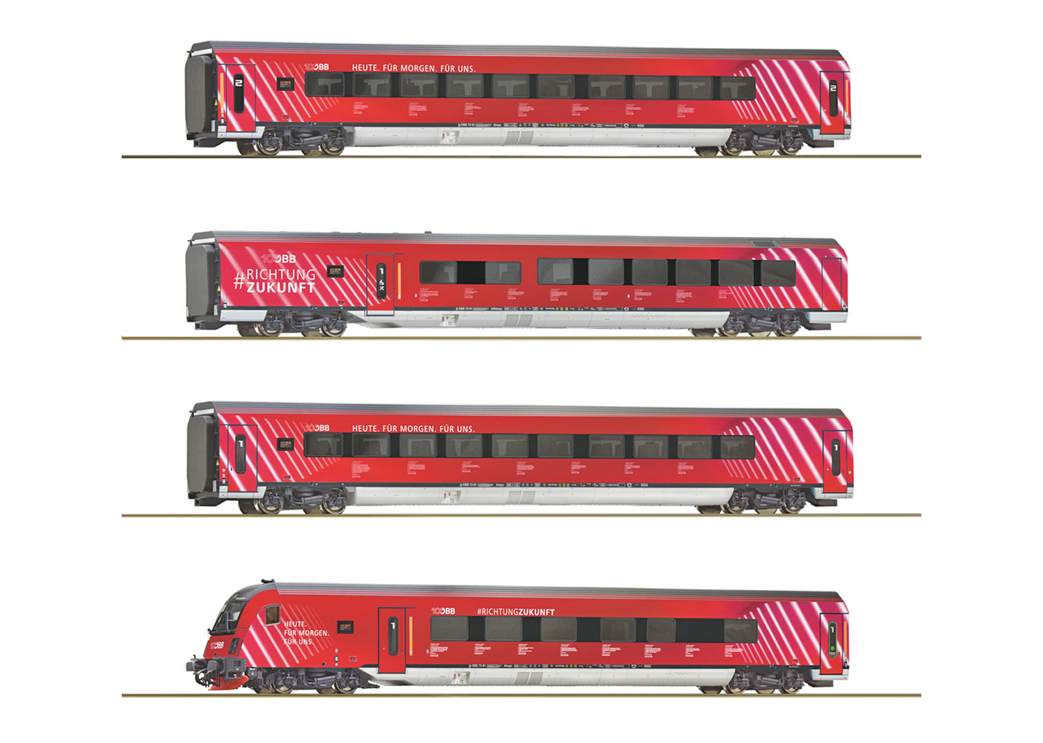 Roco 5500002 ÖBB 8-tlg. Set 100 Jahre ÖBB-Railjet DC