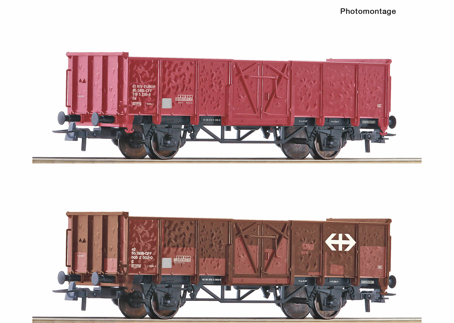 Roco 77034 SBB Offene Güterwagen 2-tlg. Set 