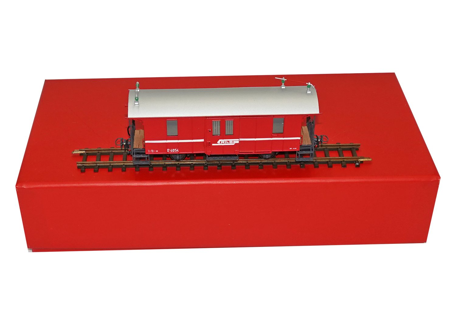 Motreno D4054 H0m RhB Gepäckwagen D 4054 Chur-Arosa rot 