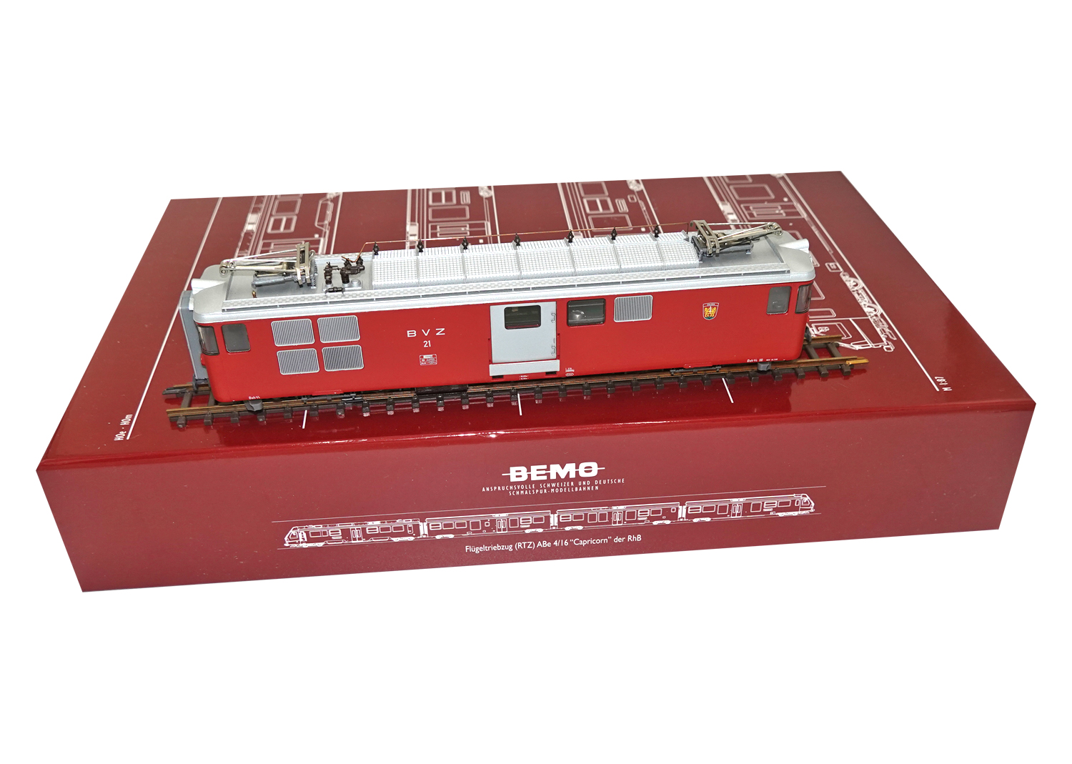 Bemo 1263501 BVZ Zahnrad-Gepäcktriebwagen Deh 4/4 21 Stalden DC 