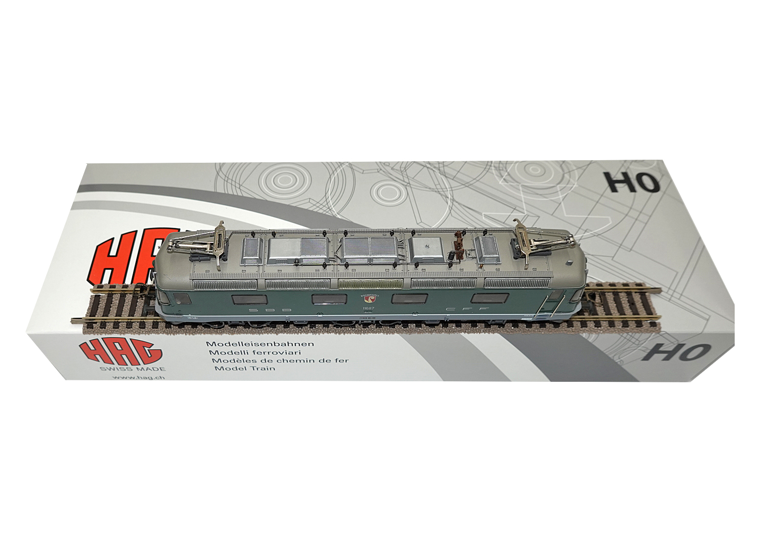 Hag 206 SBB Lokomotive Re 6/6 Bischofszell grün DC 