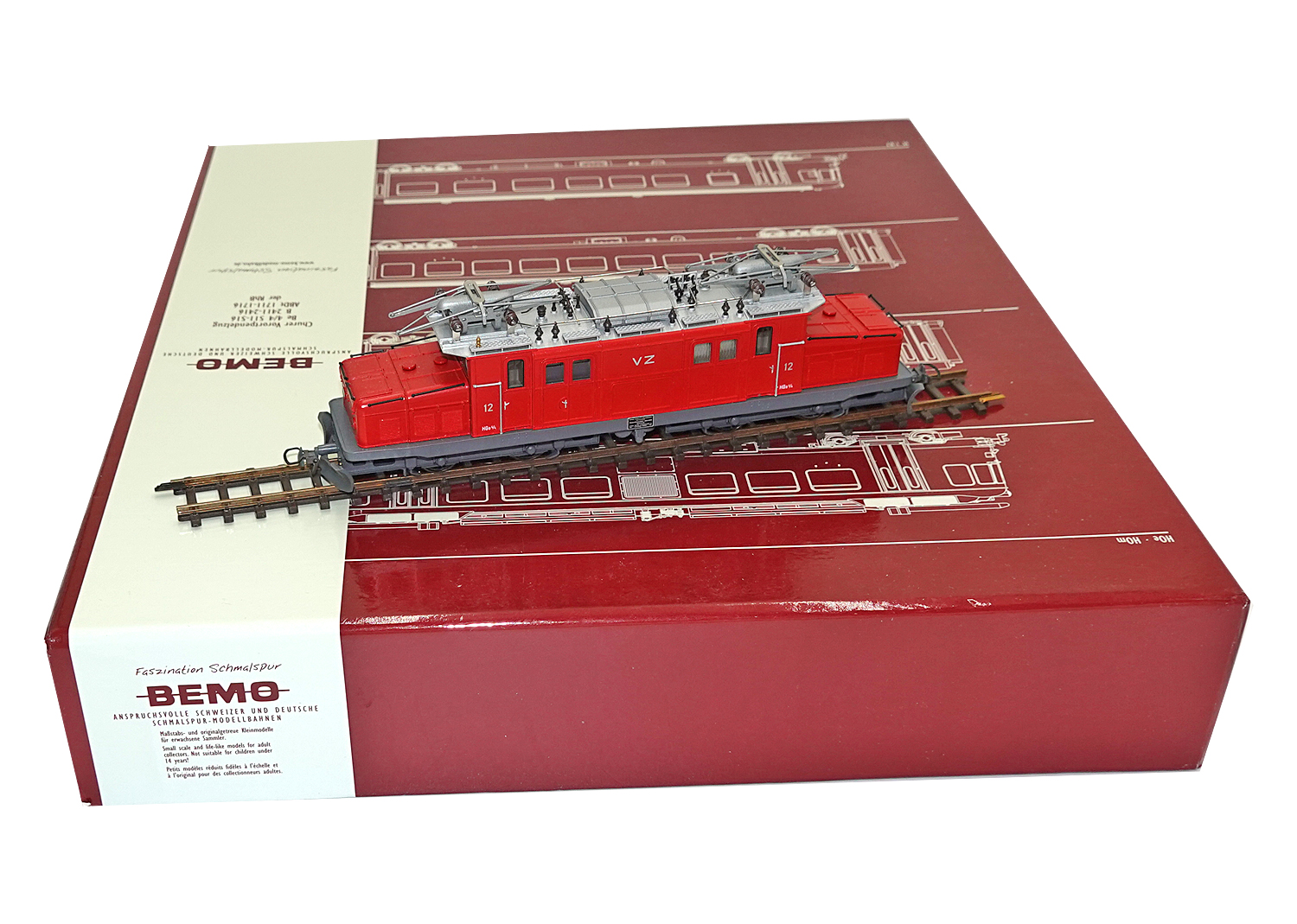 Bemo 1253522 BVZ Zahnradlok Krokodil HGe 4/4 Nr.12 DC 