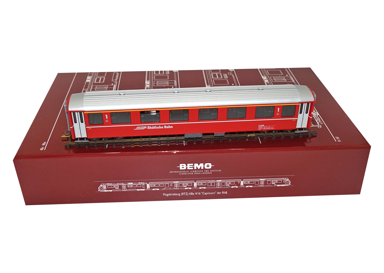 Bemo 3252158 RhB Einheitswagen EW I A 1248 rot 