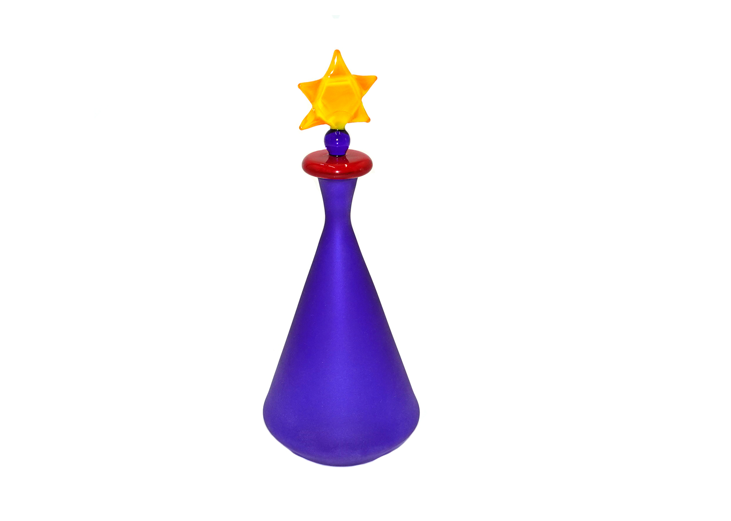 Ralf Bäz-Dölle Glas-Flakon matt blau mit Stöpsel Ralf Bäz-Dölle Glas-Flakon matt blau mit Stöpsel