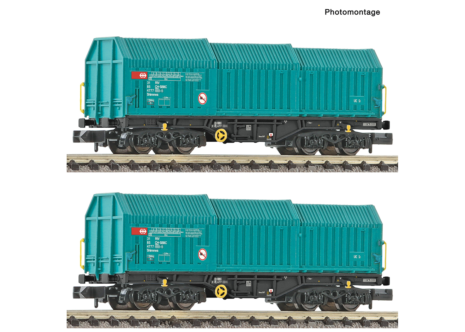 Fleischmann 6660037 SBB 2-tlg. Set: Teleskophaubenwagen  Fleischmann 6660037 SBB 2-tlg. Set: Teleskophaubenwagen