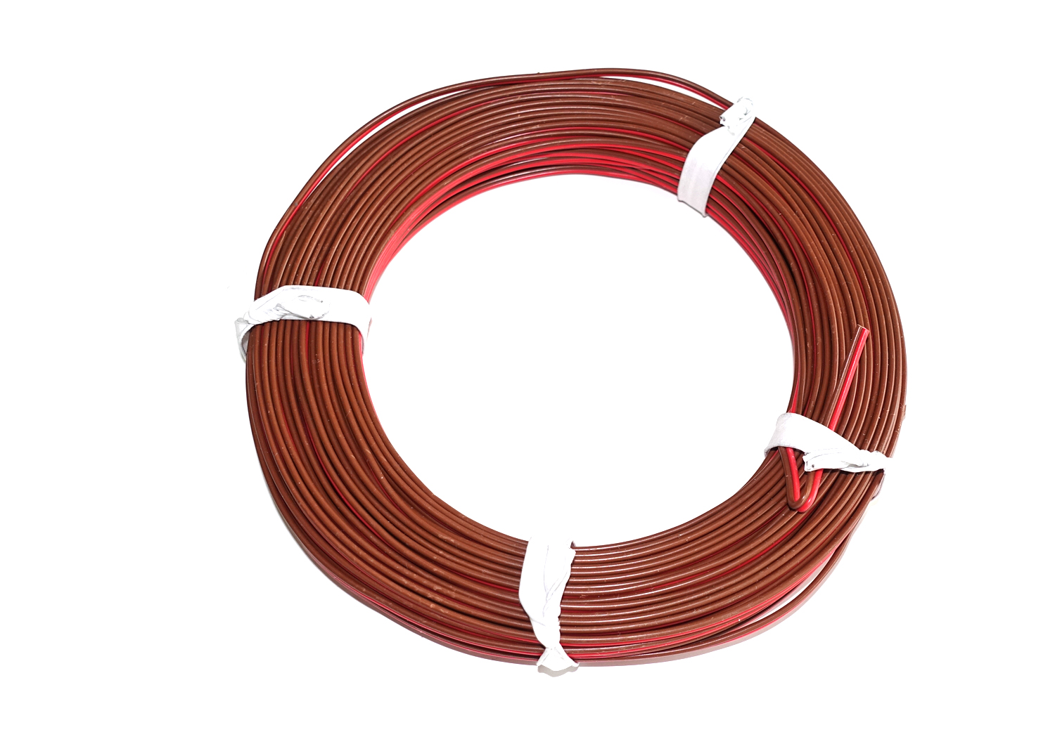 Kabel 2-Litzen, D 0.14 mm², 25 m, rot/braun