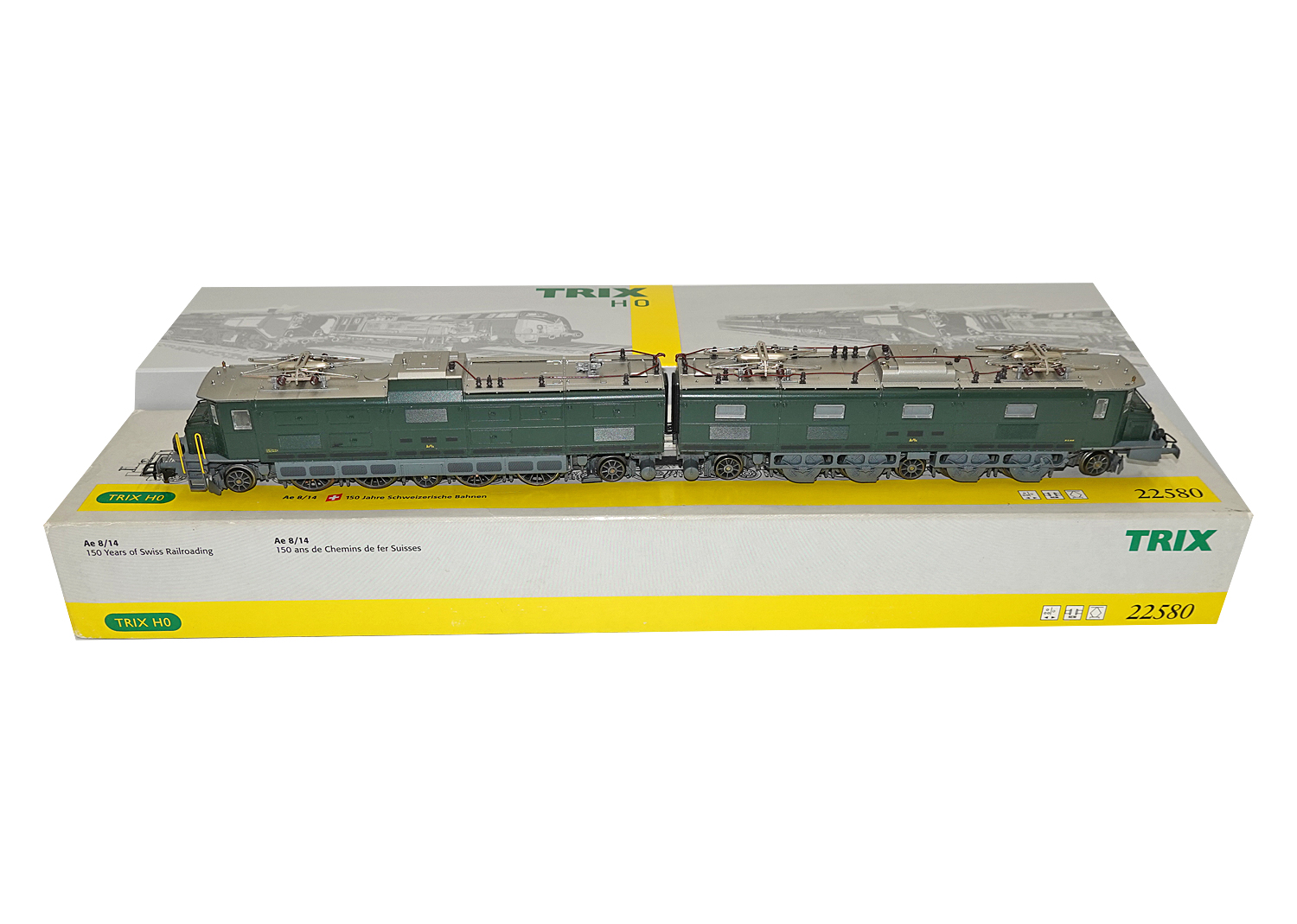 Trix 22580 SBB Doppel-Elektrolokomotive Ae 8/14 dunkelgrün DC 