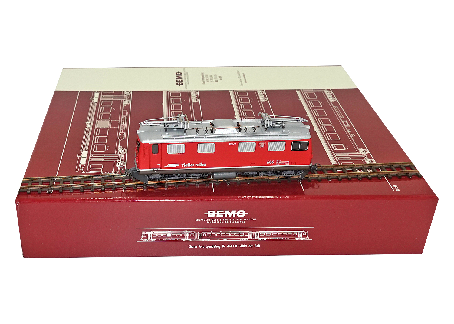 Bemo 1252126 RhB Universallok Ge 4/4 I Kesch Nr. 606 DC 