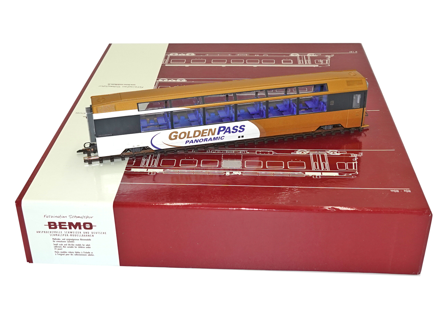 Bemo 3288312 MOB Golden Pass Personenwagen Bs 252 2. Kl. 
