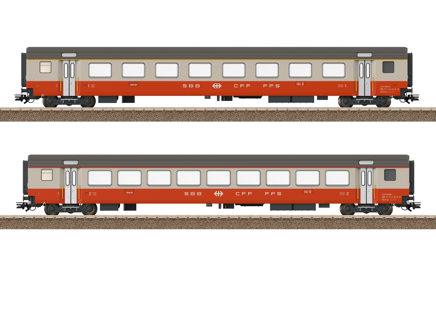 Trix 23691 SBB Swiss Express Personenwagen-Set 2.tlg.   Trix 23691 SBB Swiss Express Personenwagen-Set 2.tlg.