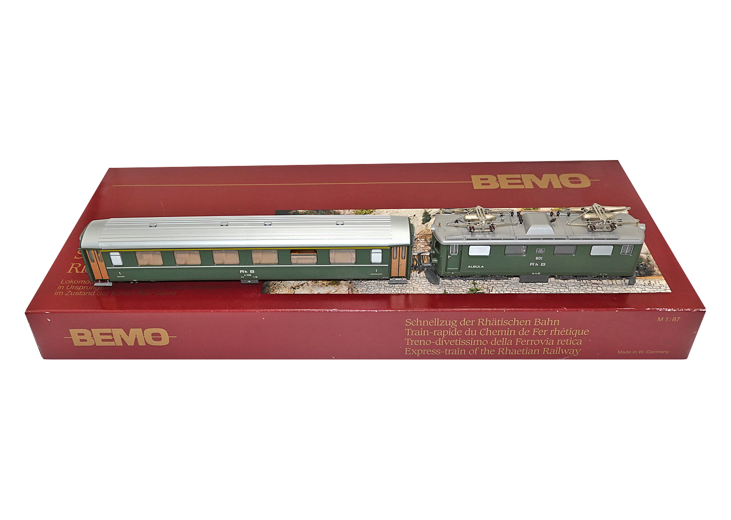 Bemo 7215100 RhB Schnellzug Set 4tlg. RhB Ge 4/4 Albula DC  