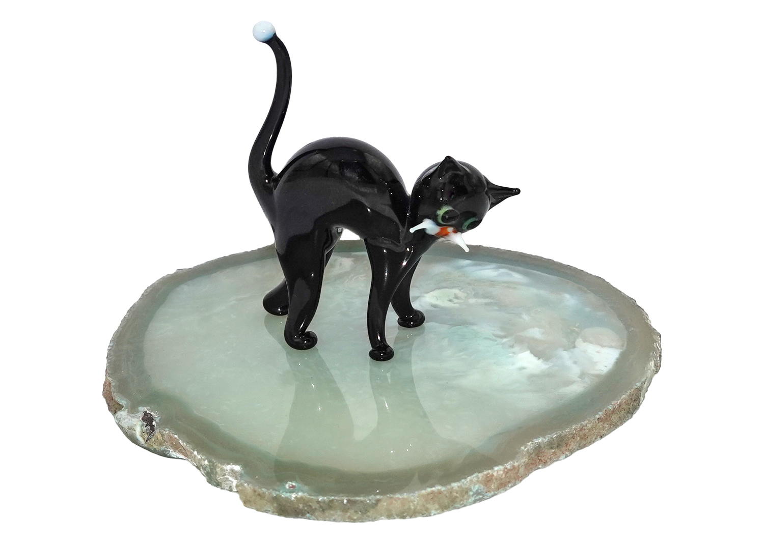 Müller-Schmoss Glastier Katze schwarz Lauscha Glas Müller-Schmoss Glastier Katze schwarz Lauscha Glas