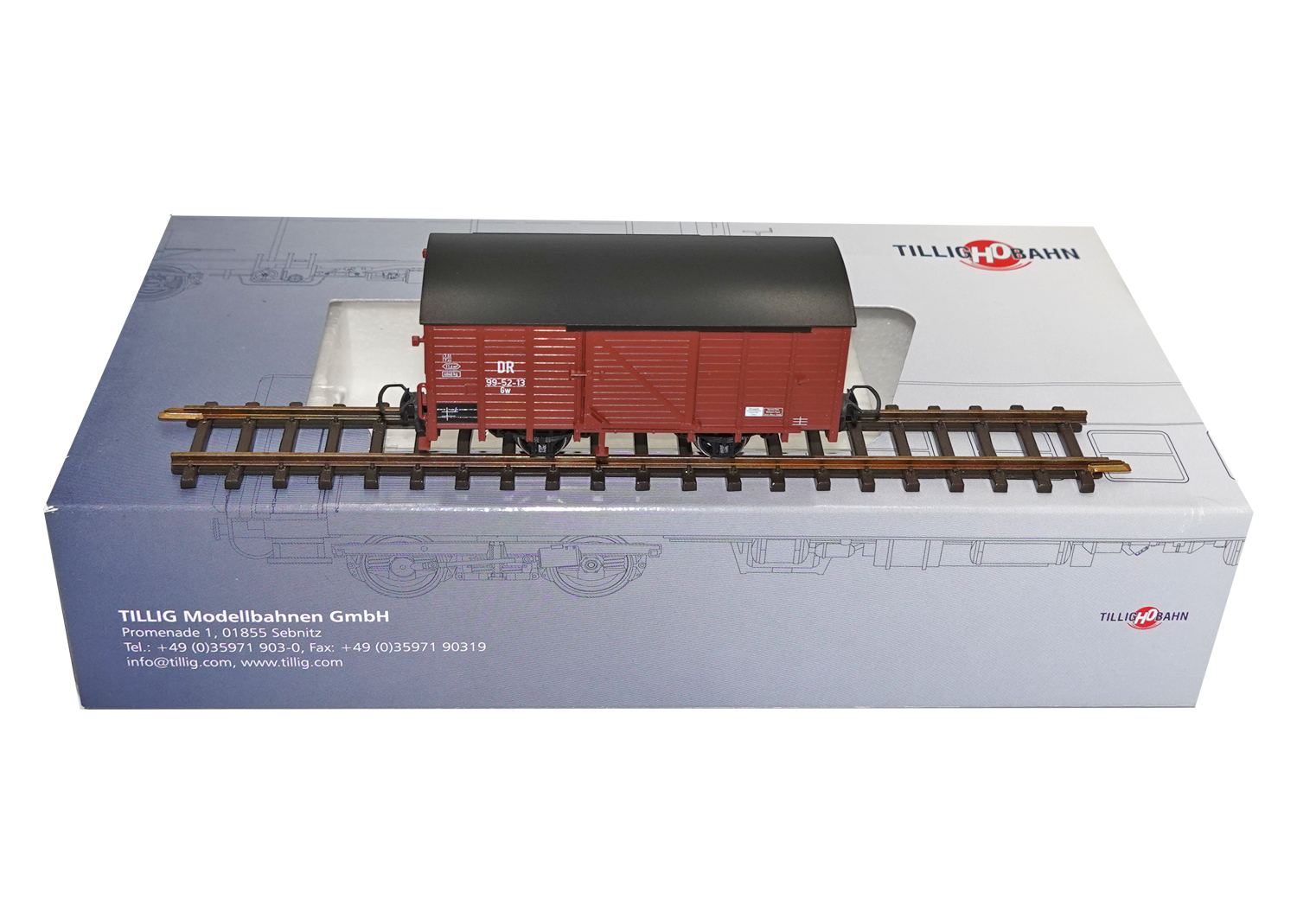 Tillig 15904 H0m DR Gedeckter Güterwagen 99-52-13 DC 