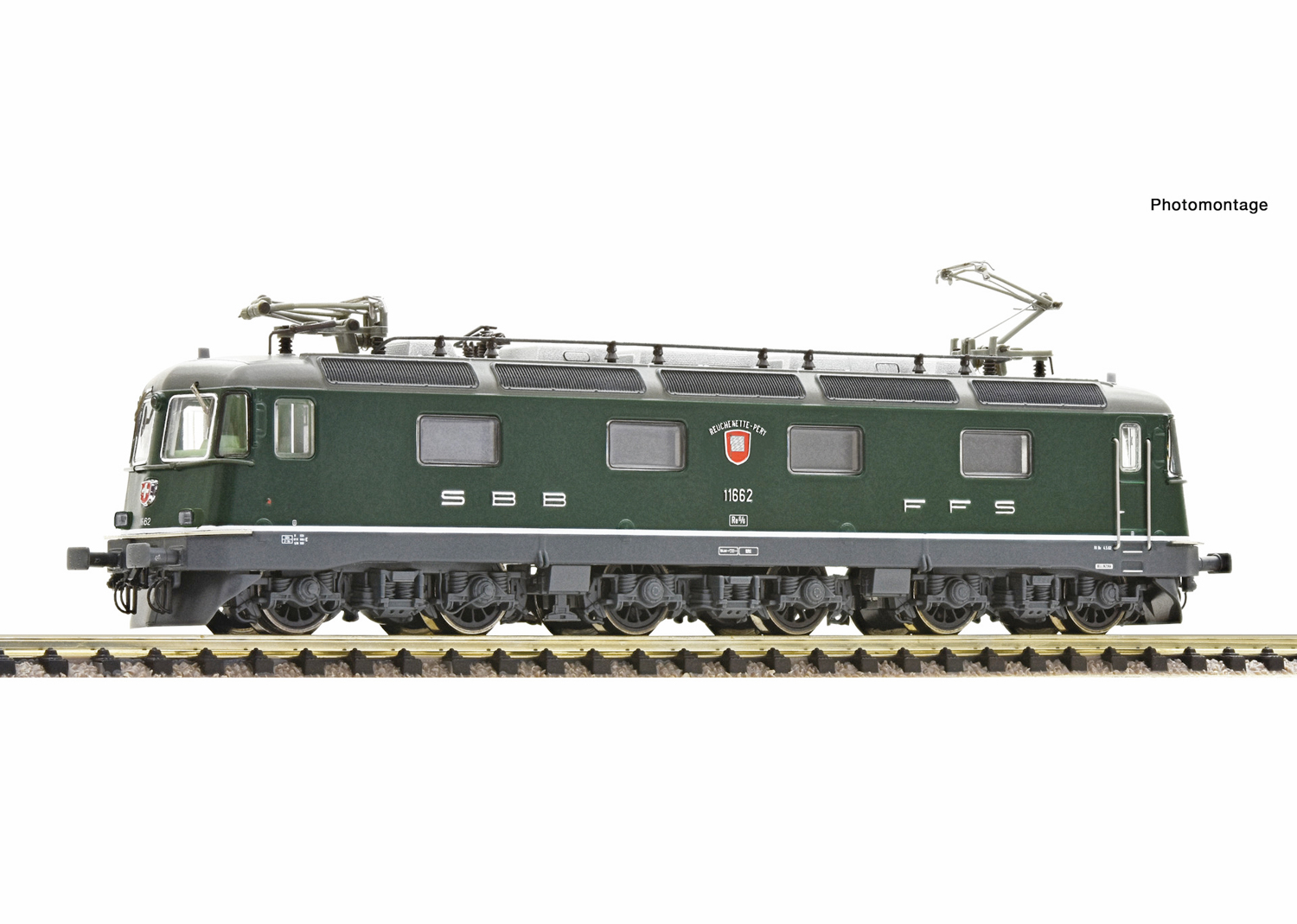 Fleischmann 734196 SBB E-Lokomotive Re 6/6 grün 11662 DCC 