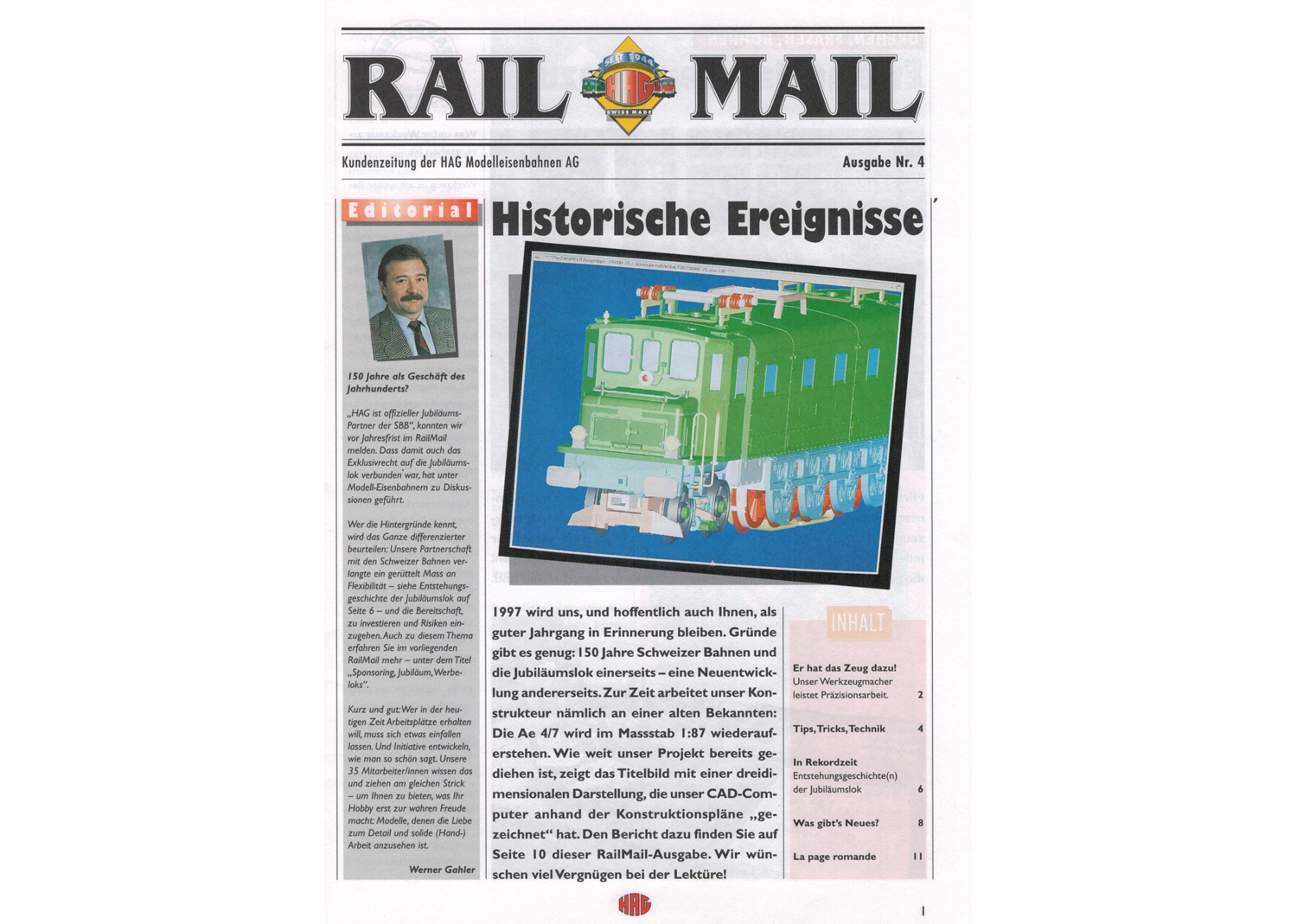 Hag Rail Mail Ausgabe 4 (1998)