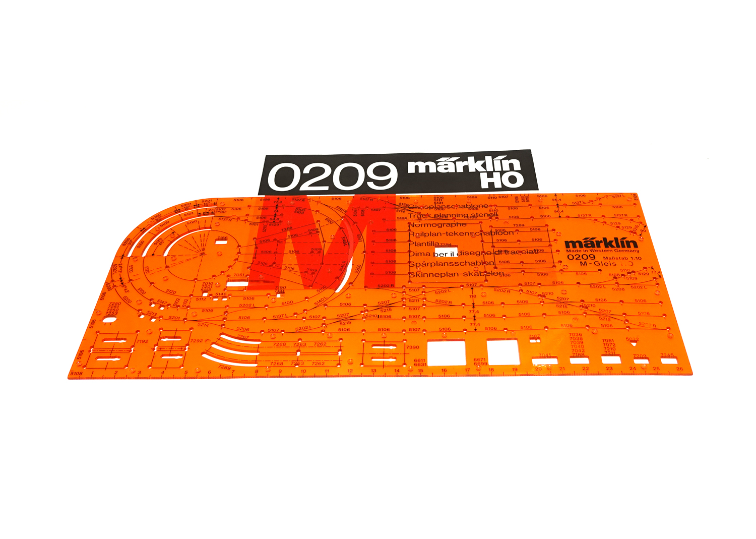 Märklin 0209 M-Gleis H0 Gleisplanschablone 